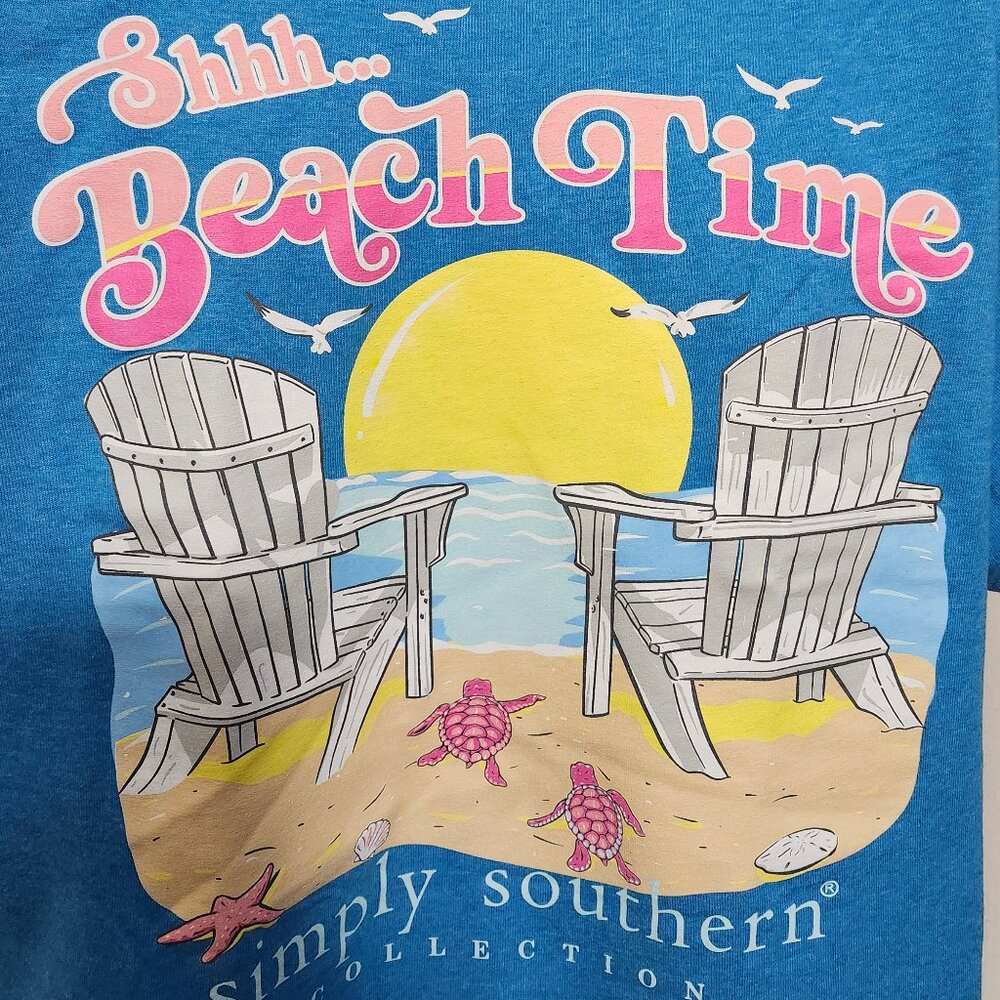 “Shhh . . . Beach Time” Shirt by Simply Southern - Picture 2 of 5